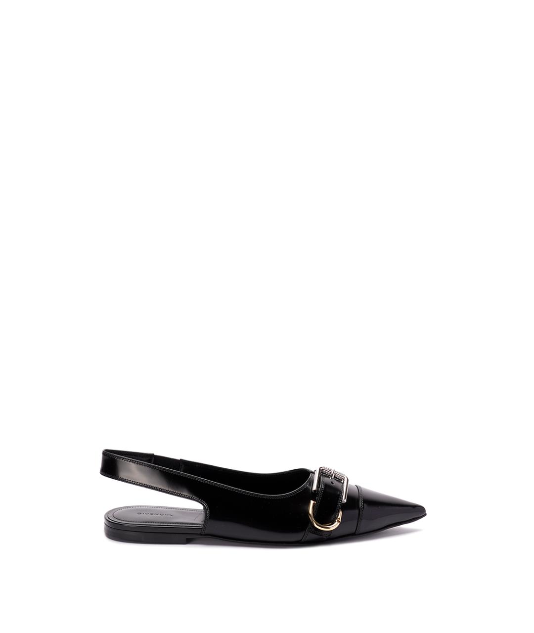 GIVENCHY Черные кожаные балетки, фото 1