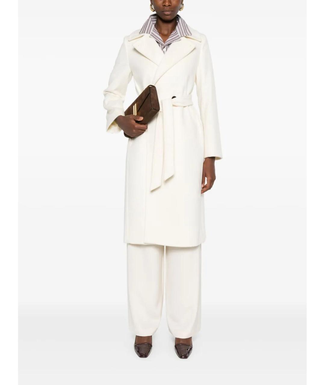 MAX MARA Бежевые шелковые брюки широкие, фото 2