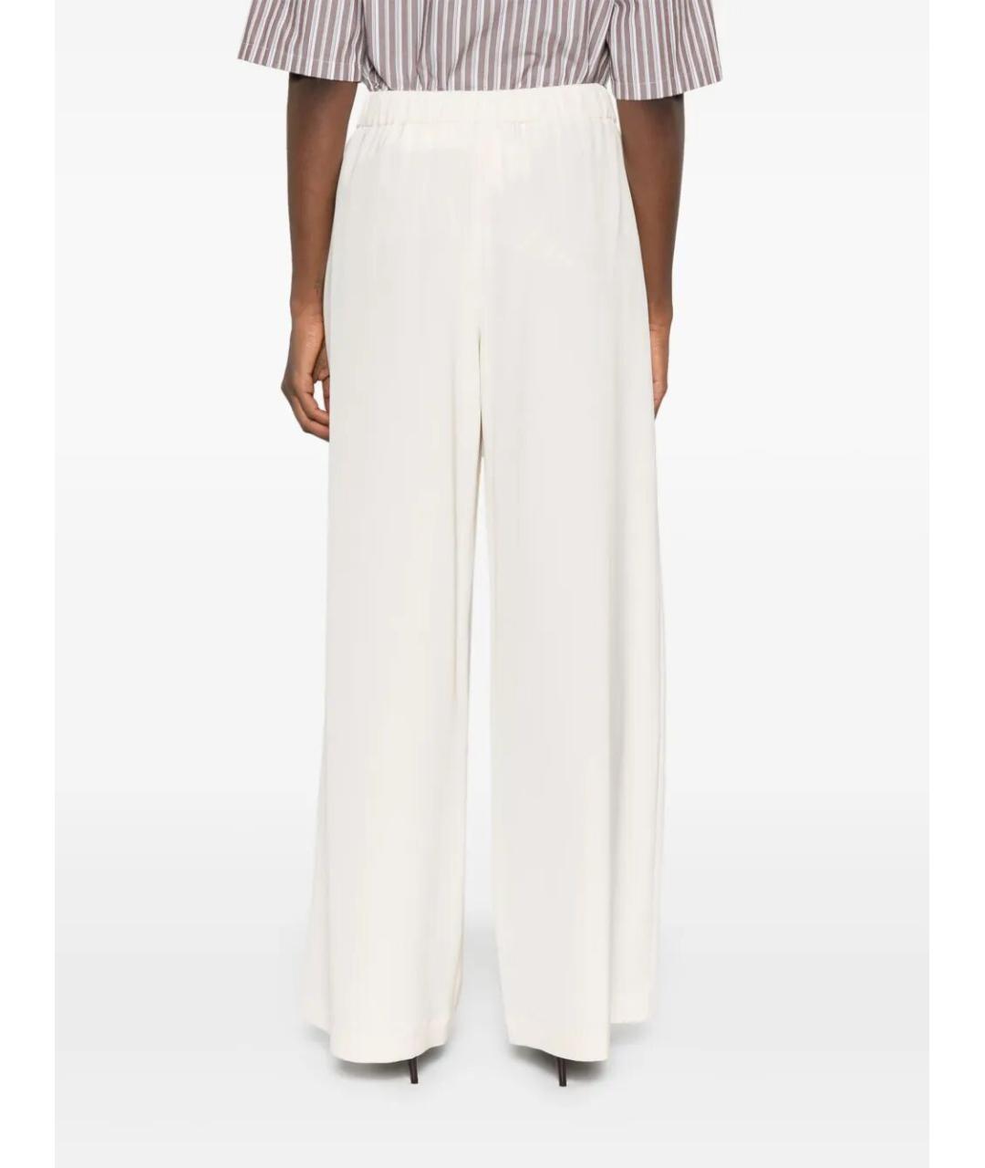 MAX MARA Бежевые шелковые брюки широкие, фото 5