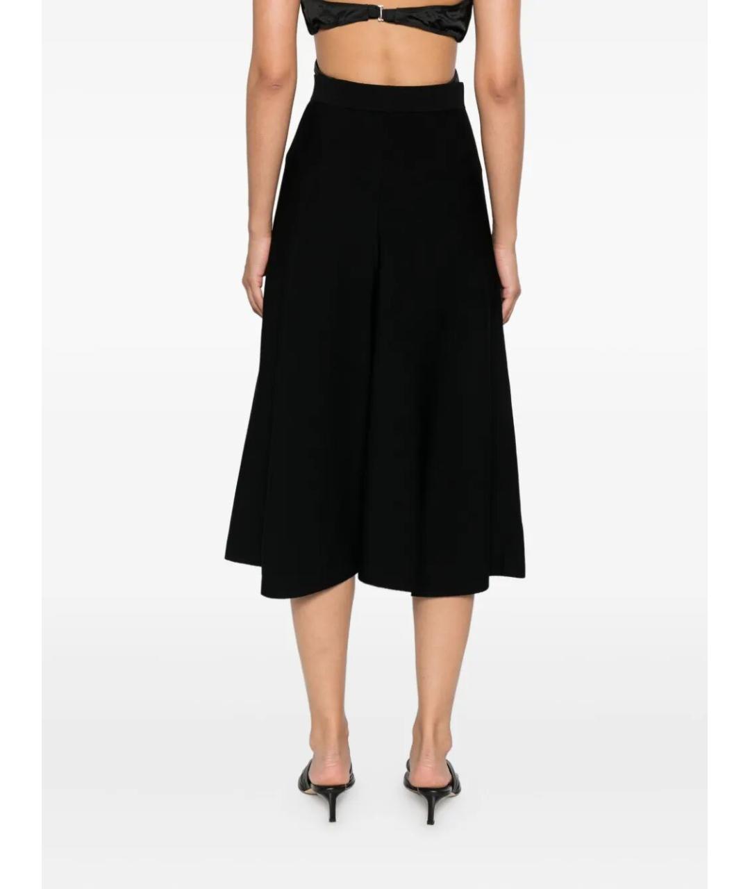 MAX MARA Черная вискозная юбка миди, фото 5
