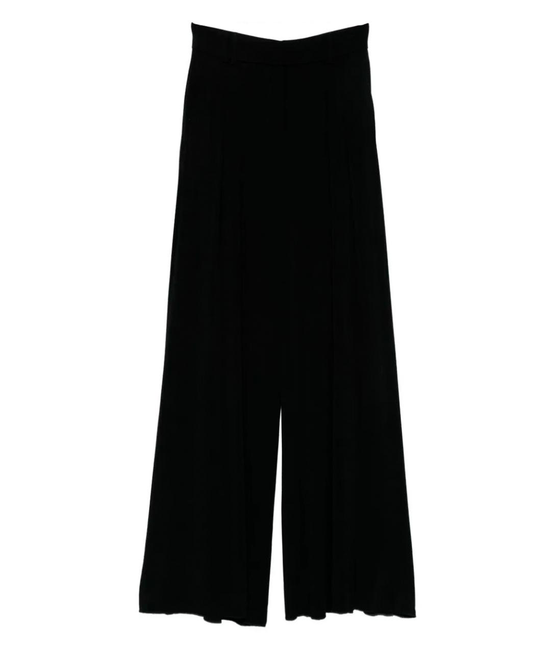 MAX MARA Черные вискозные брюки широкие, фото 1