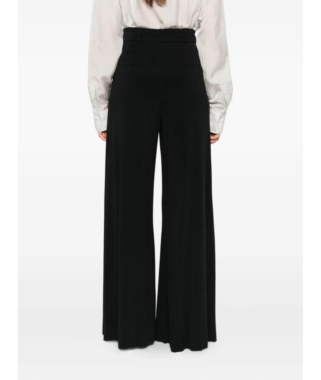 MAX MARA Черные вискозные брюки широкие, фото 4