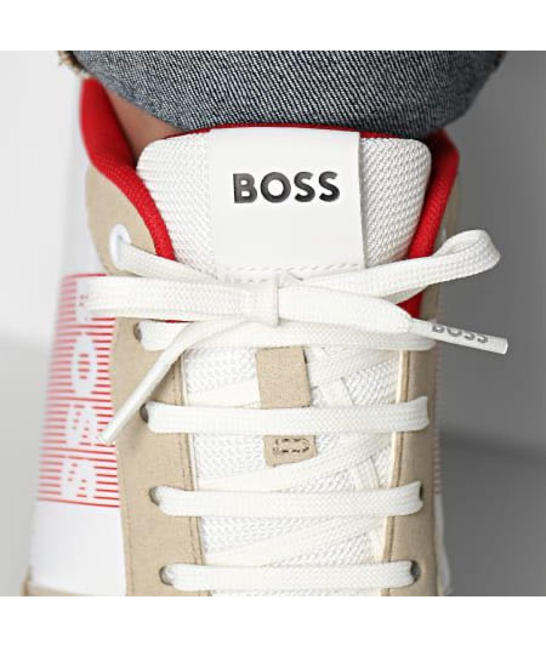 HUGO BOSS Бежевые низкие кроссовки / кеды, фото 2