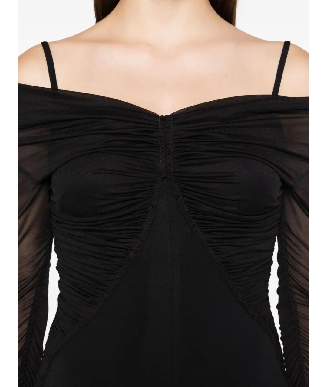 MAX MARA Черное вискозное вечернее платье, фото 5