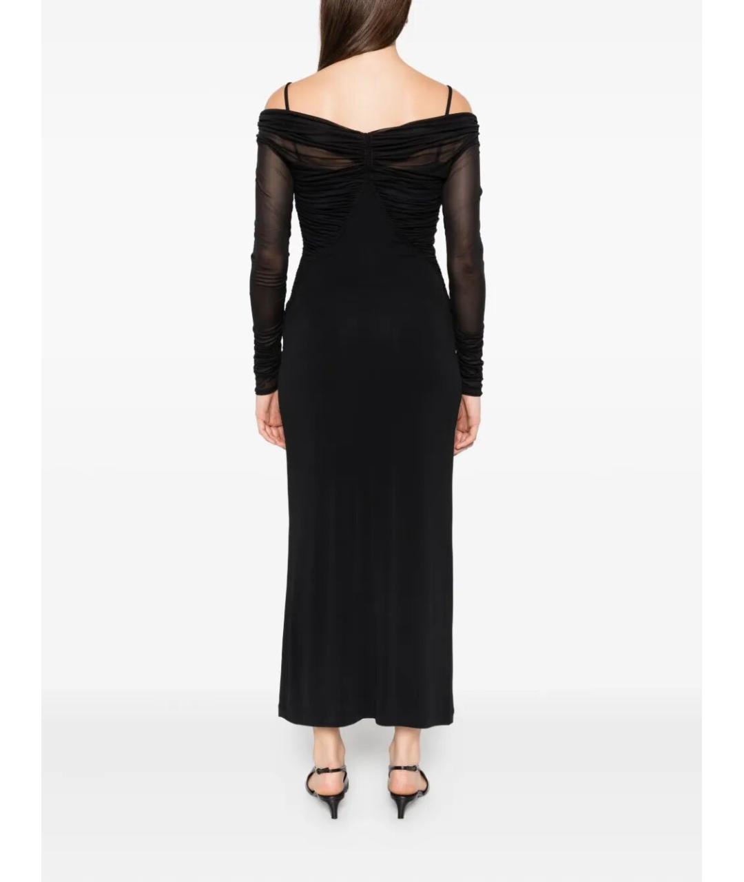 MAX MARA Черное вискозное вечернее платье, фото 3