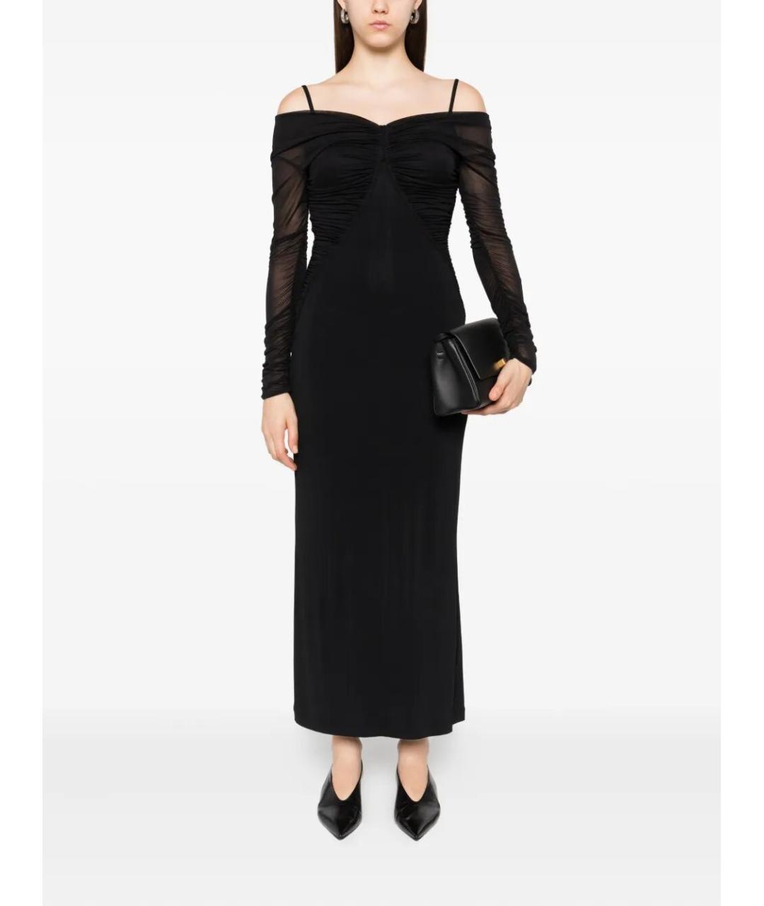 MAX MARA Черное вискозное вечернее платье, фото 2