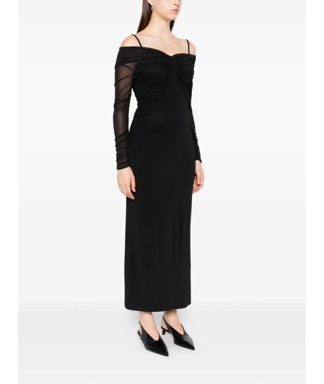 MAX MARA Черное вискозное вечернее платье, фото 4
