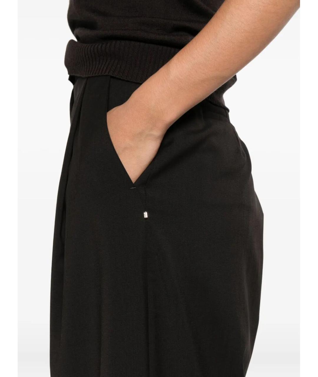 SPORTMAX Коричневые шерстяные брюки широкие, фото 3