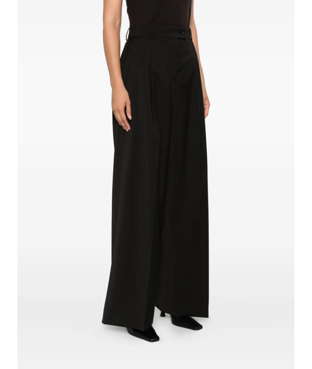 SPORTMAX Коричневые шерстяные брюки широкие, фото 4