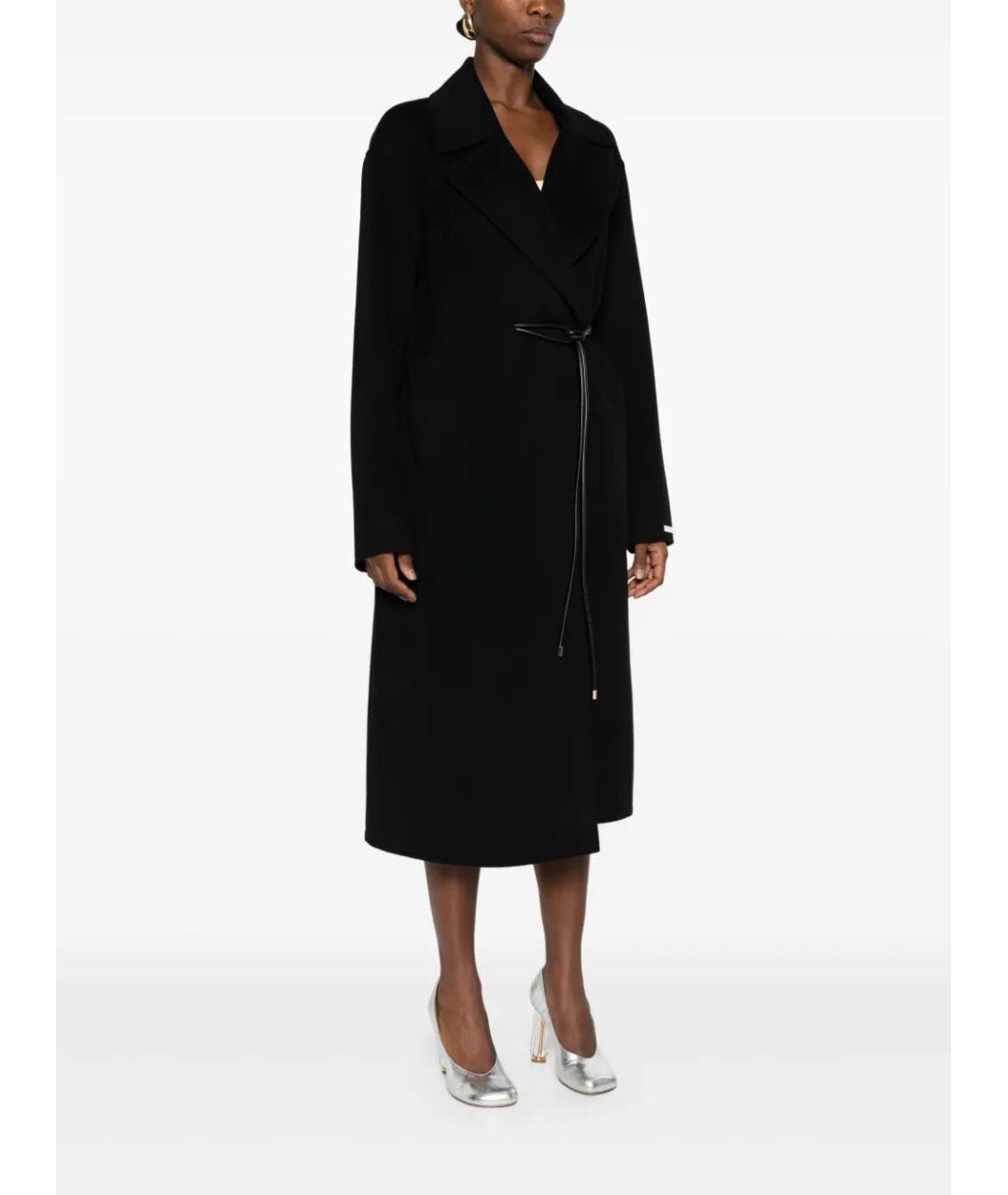 SPORTMAX Черное шерстяное пальто, фото 4