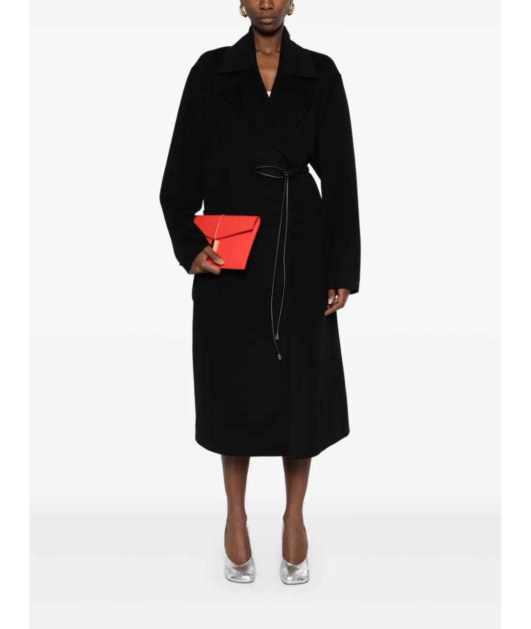 SPORTMAX Черное шерстяное пальто, фото 2