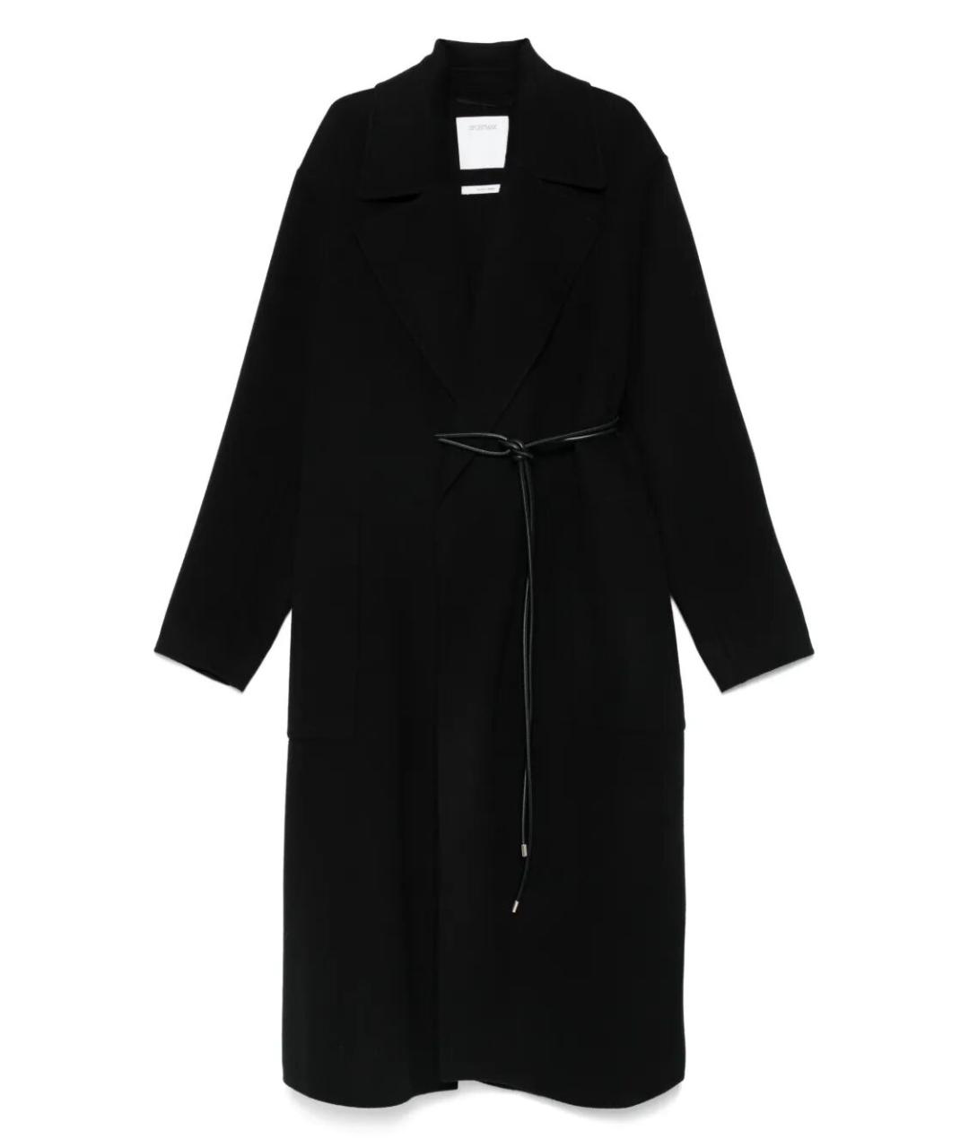 SPORTMAX Черное шерстяное пальто, фото 1