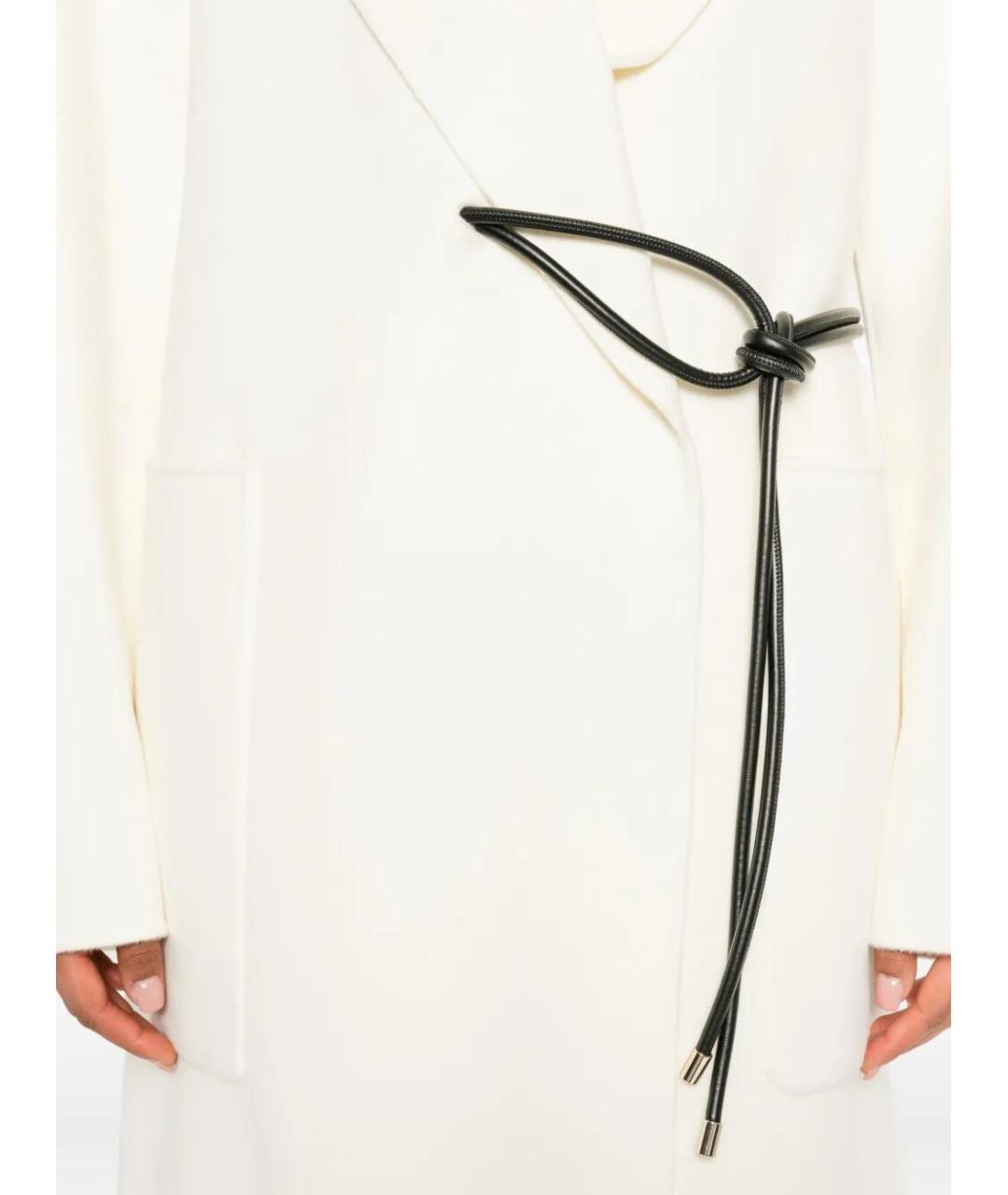 SPORTMAX Белое шерстяное пальто, фото 4