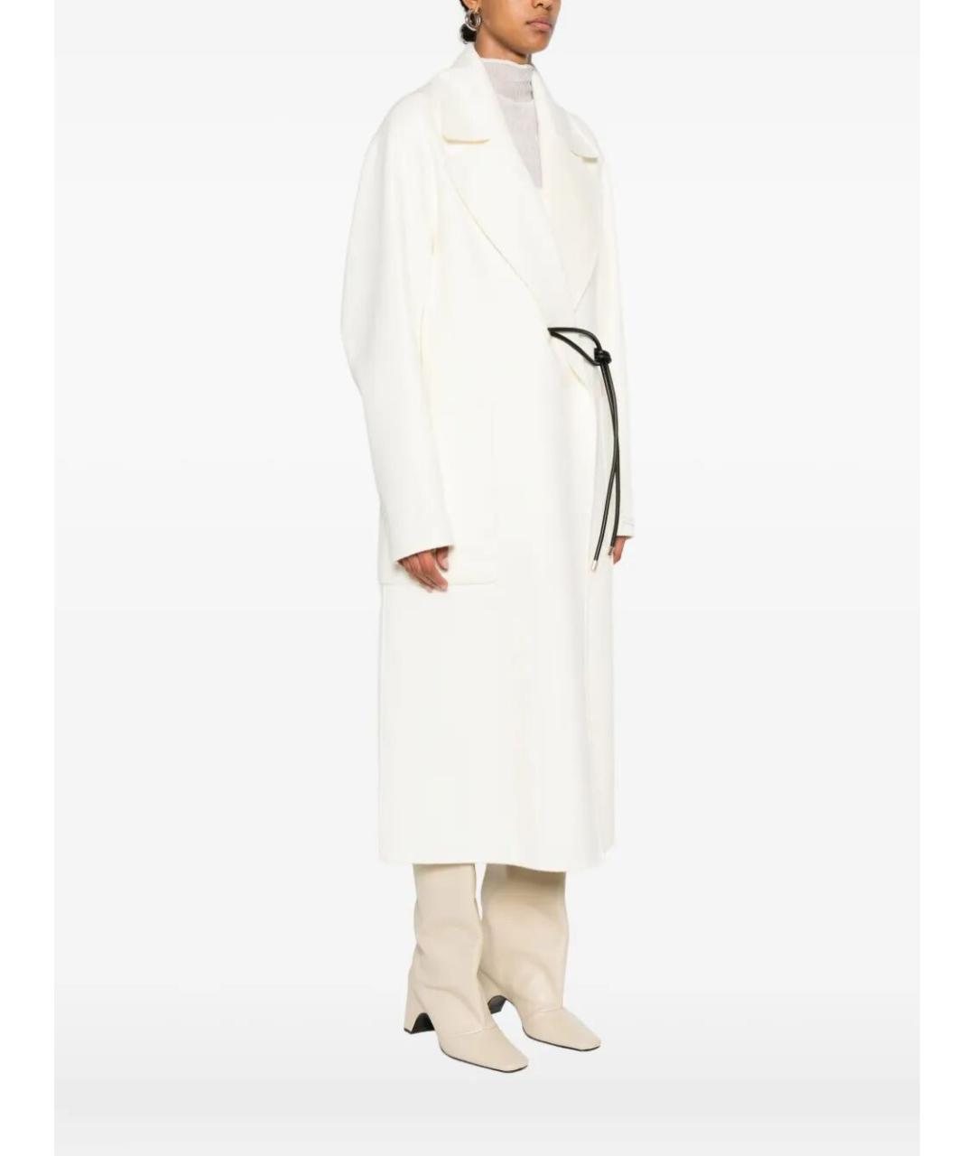 SPORTMAX Белое шерстяное пальто, фото 3