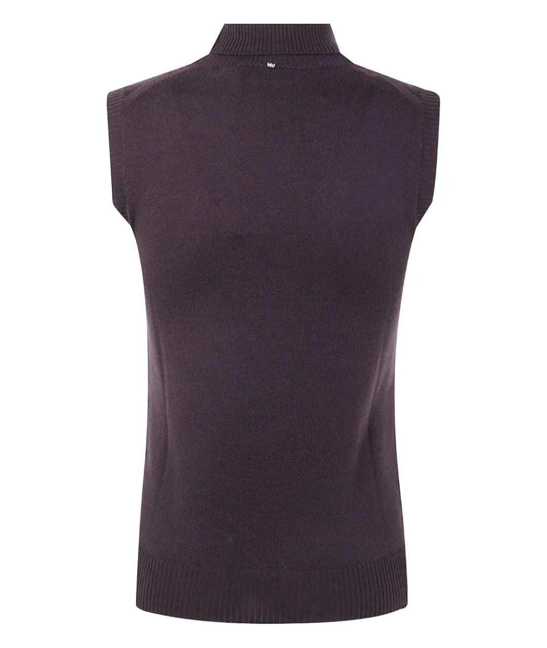 SPORTMAX Коричневая шерстяная жилетка, фото 3