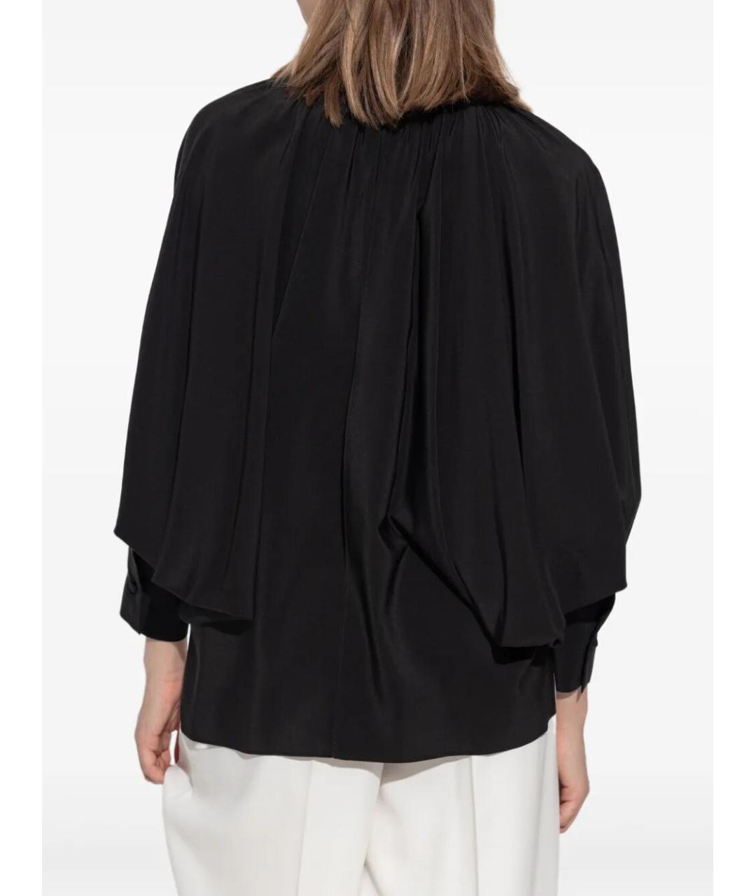MAX MARA Черная шелковая блузы, фото 3