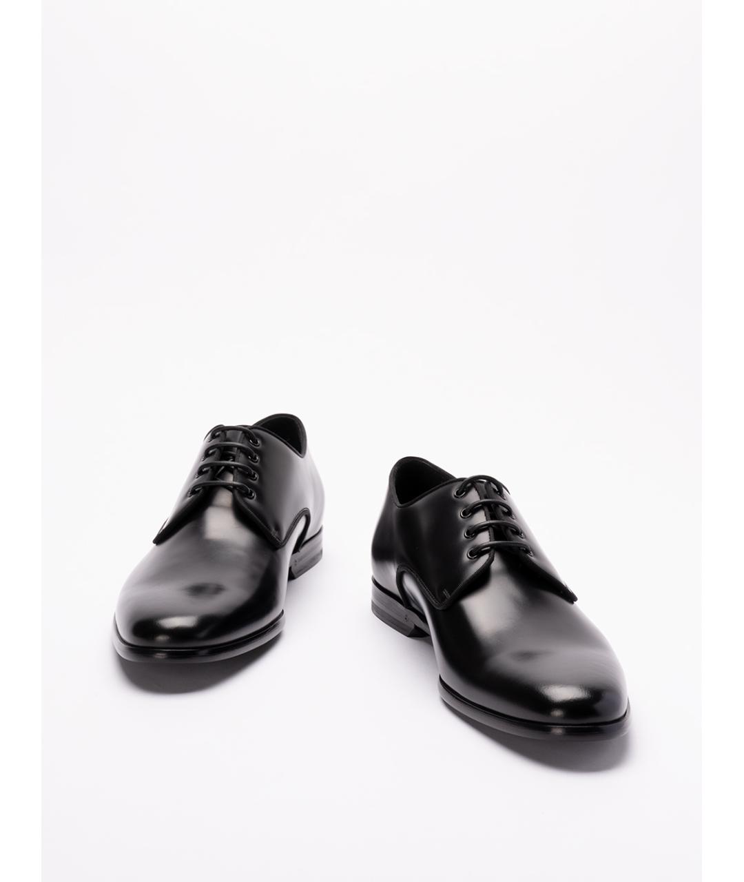 DOLCE&GABBANA Черные кожаные туфли, фото 2