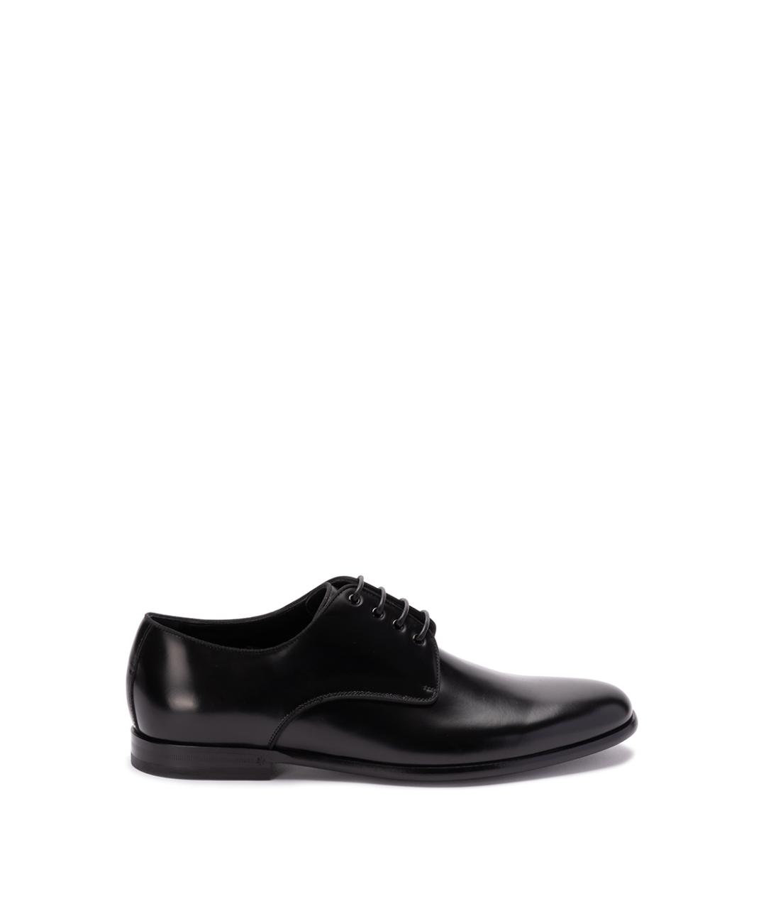 DOLCE&GABBANA Черные кожаные туфли, фото 1