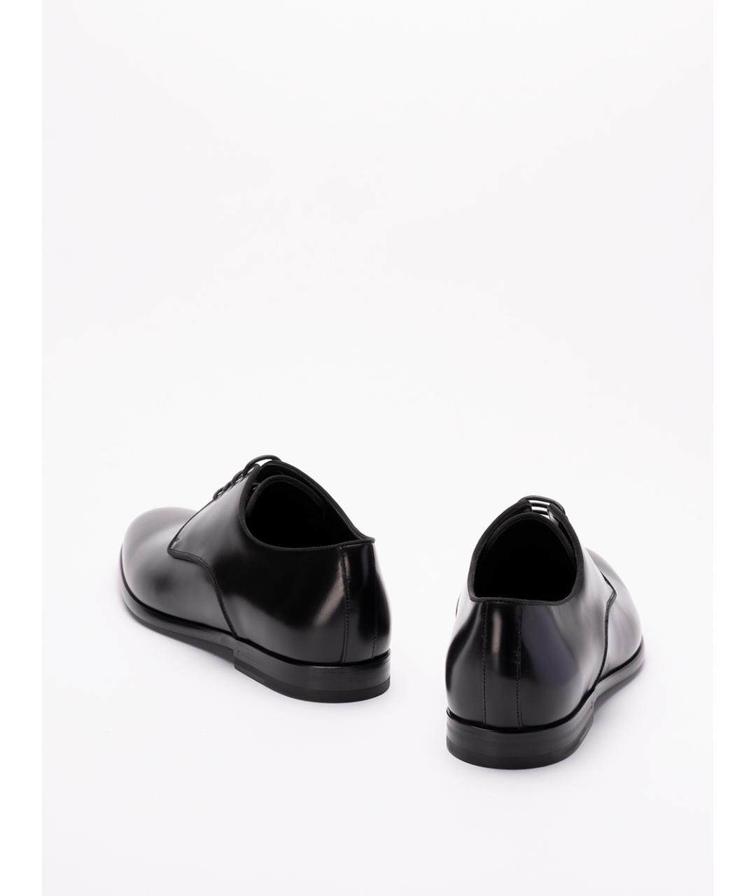 DOLCE&GABBANA Черные кожаные туфли, фото 3