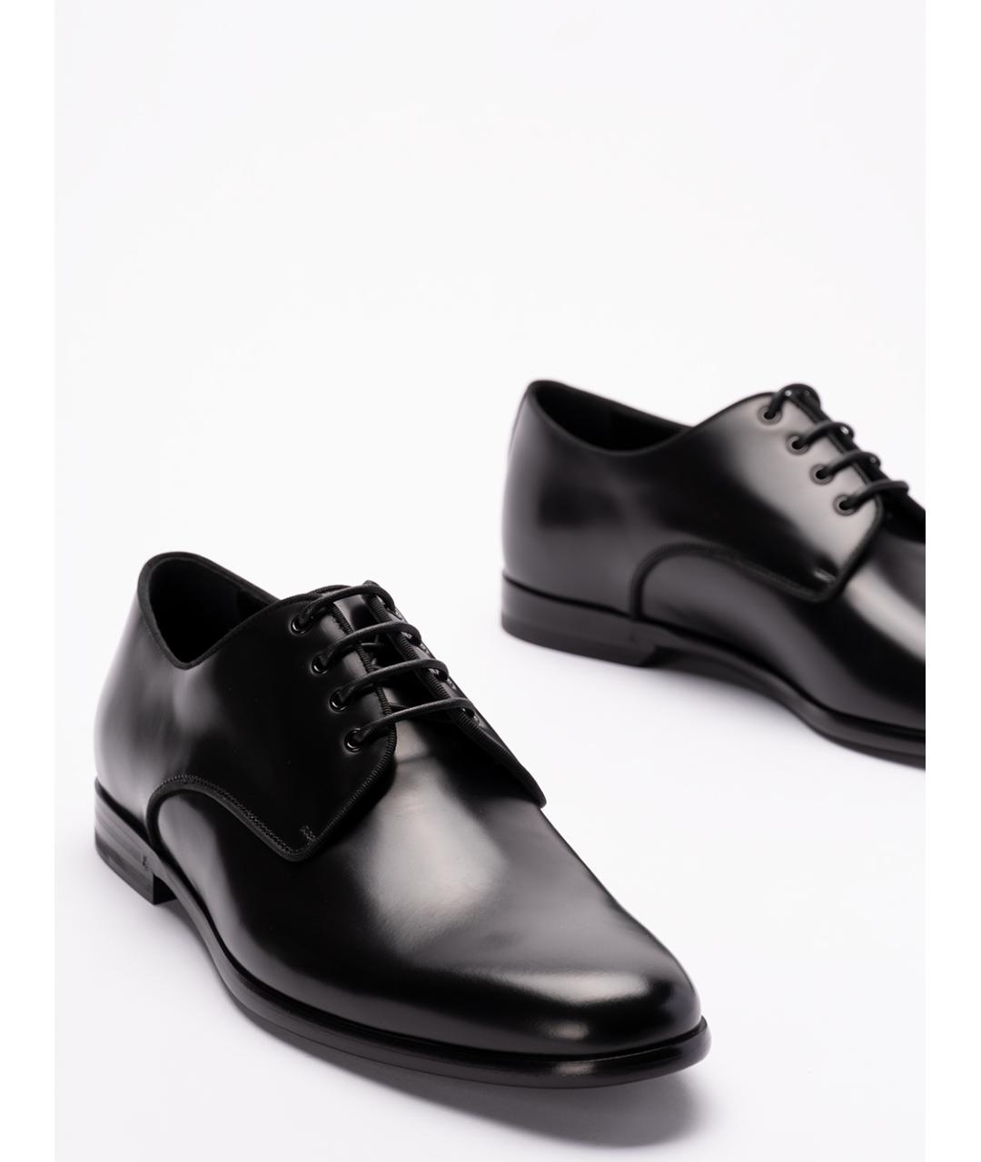 DOLCE&GABBANA Черные кожаные туфли, фото 5