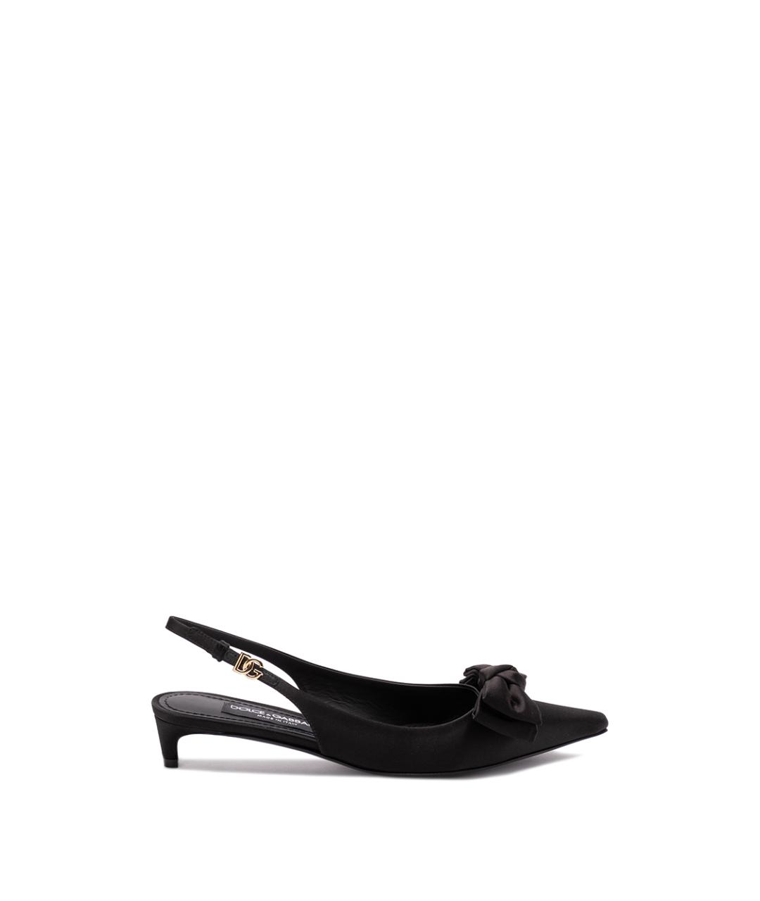 DOLCE&GABBANA Черные текстильные туфли, фото 1