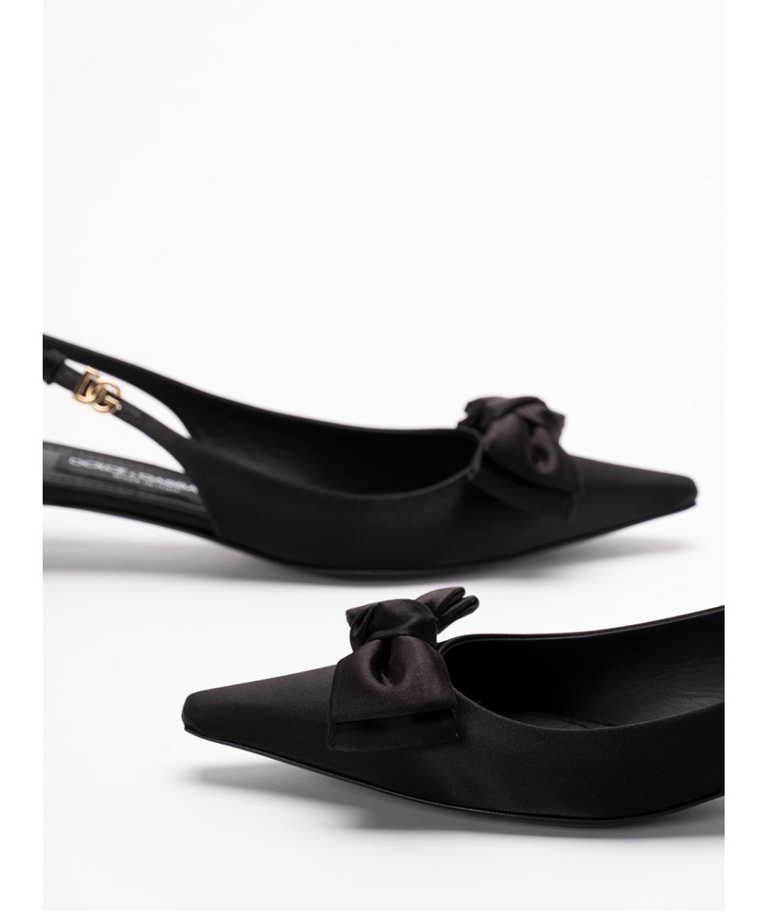 DOLCE&GABBANA Черные текстильные туфли, фото 5