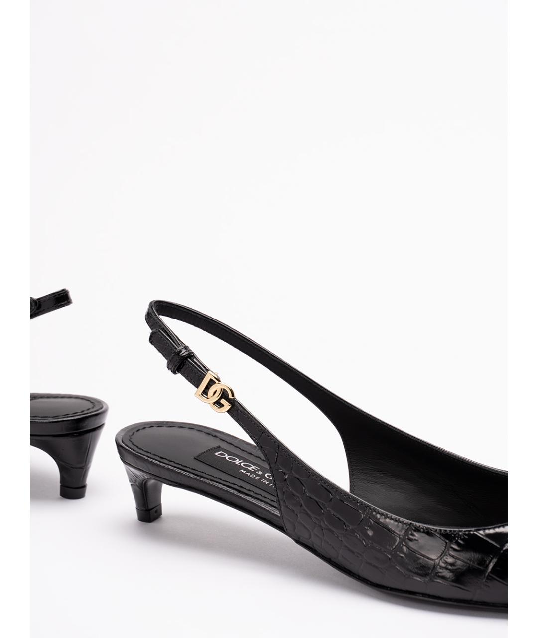 DOLCE&GABBANA Черные туфли из лакированной кожи, фото 5