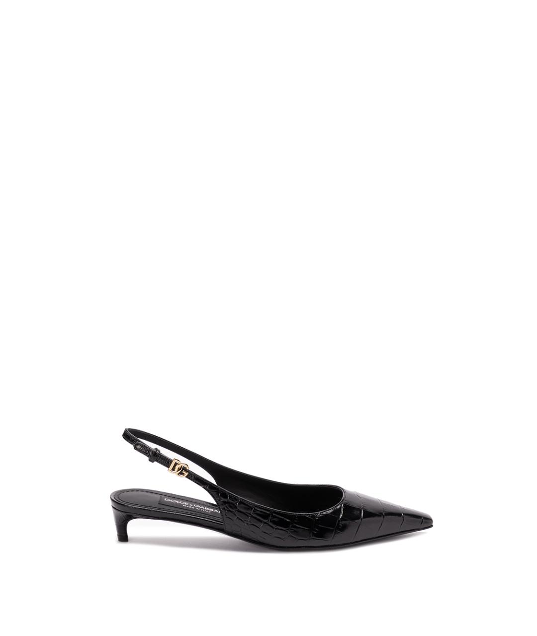 DOLCE&GABBANA Черные туфли из лакированной кожи, фото 1