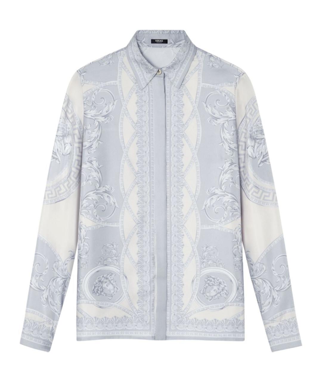 VERSACE Серая шелковая рубашка, фото 1