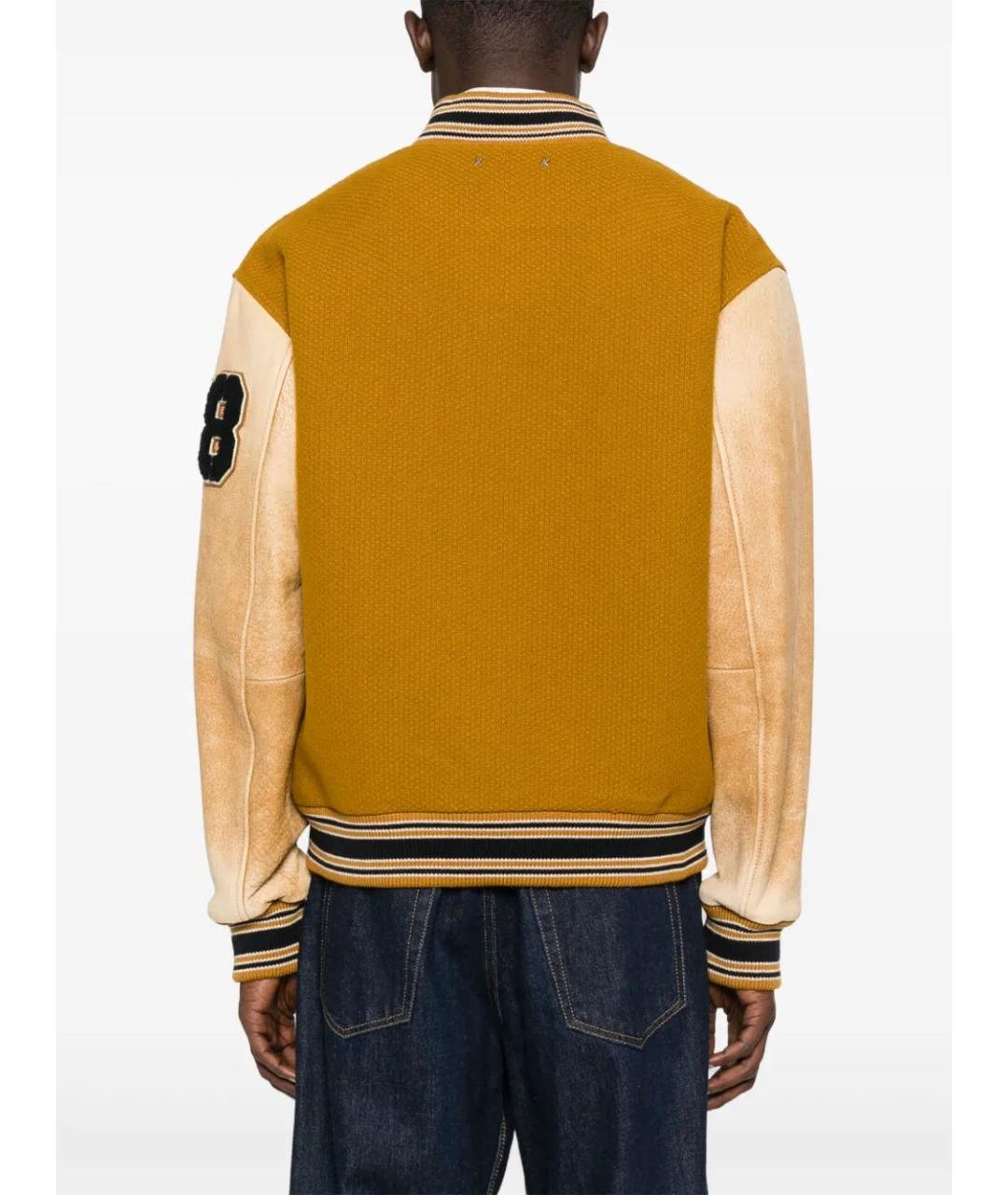 GOLDEN GOOSE DELUXE BRAND Горчичная шерстяная куртка, фото 3
