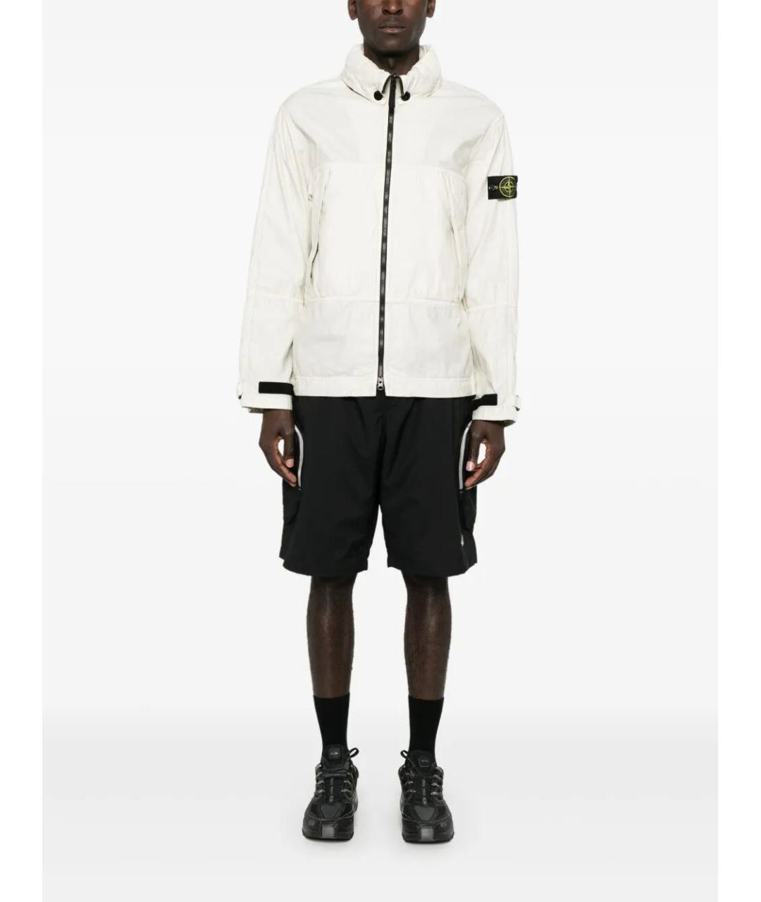 STONE ISLAND Белая льняная куртка, фото 2