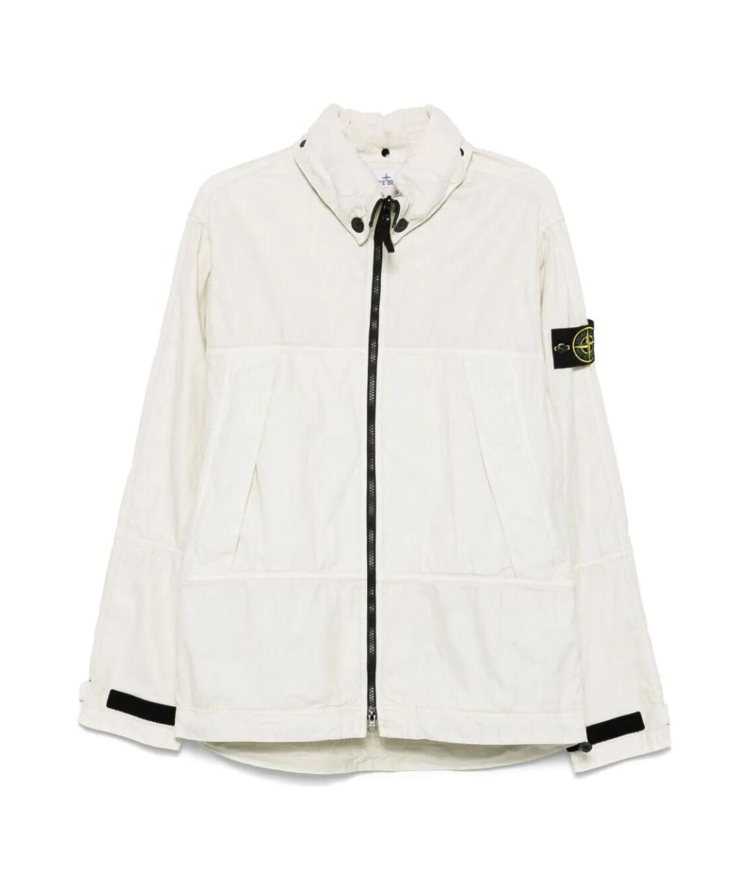 STONE ISLAND Белая льняная куртка, фото 1