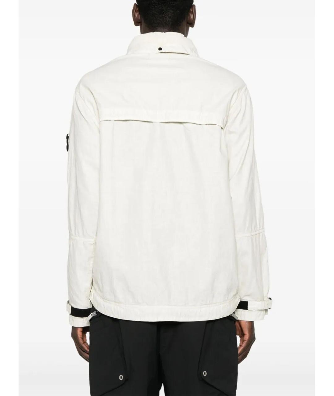 STONE ISLAND Белая льняная куртка, фото 3