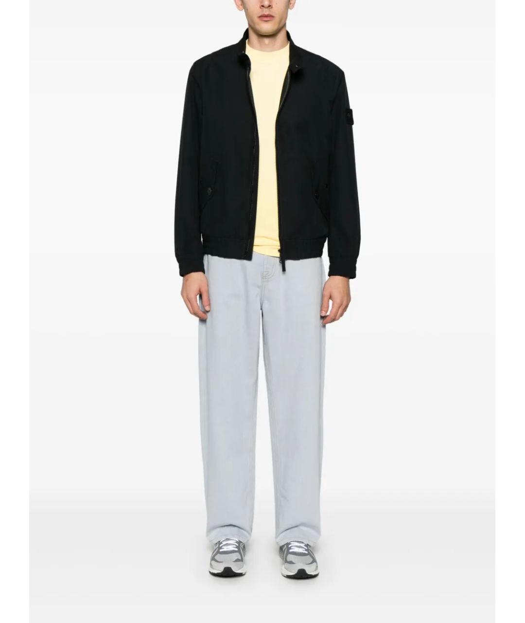 STONE ISLAND Черная хлопковая куртка, фото 2