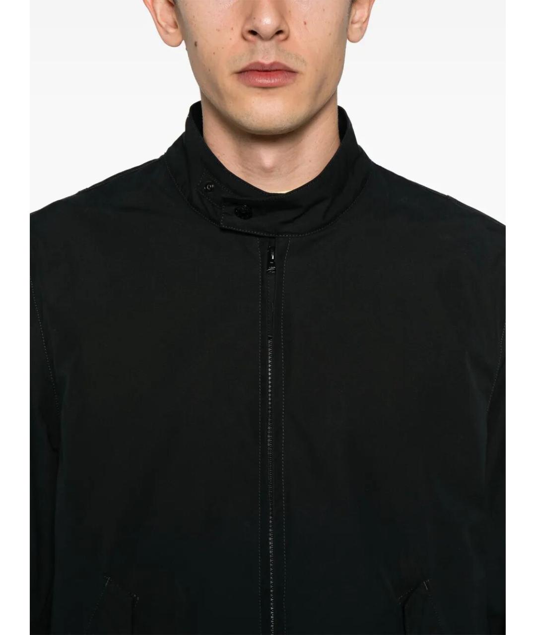 STONE ISLAND Черная хлопковая куртка, фото 4