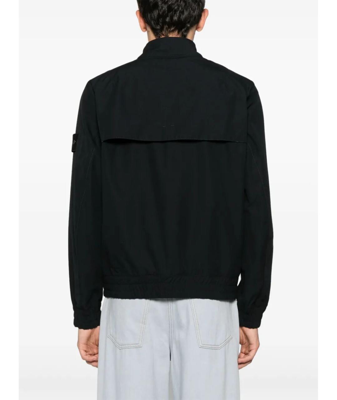 STONE ISLAND Черная хлопковая куртка, фото 3