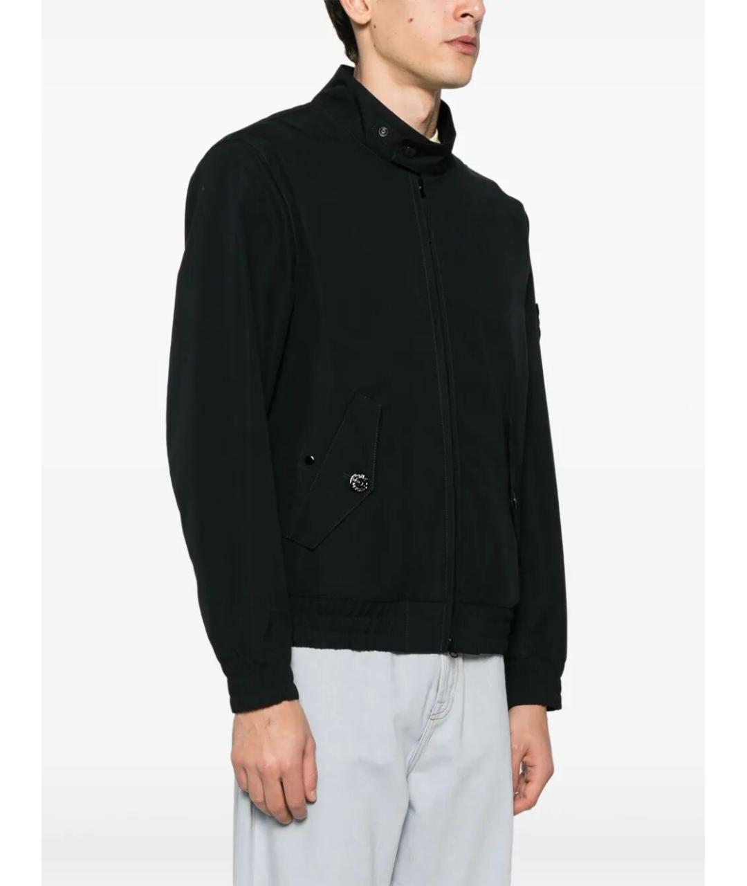 STONE ISLAND Черная хлопковая куртка, фото 5