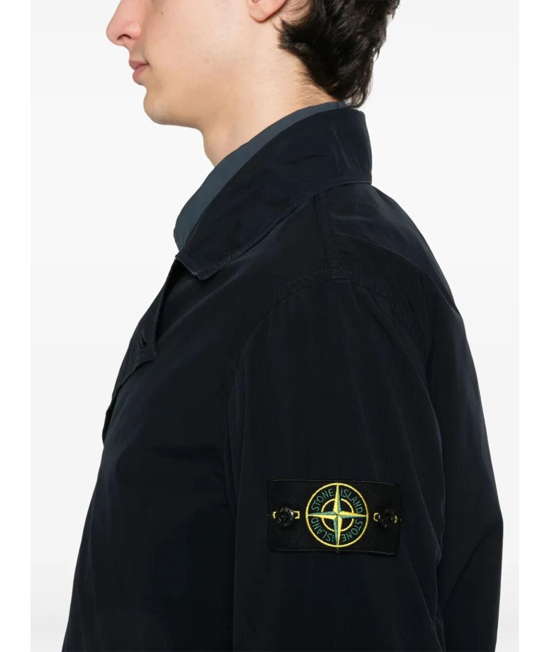 STONE ISLAND Синяя полиэстеровая куртка, фото 4