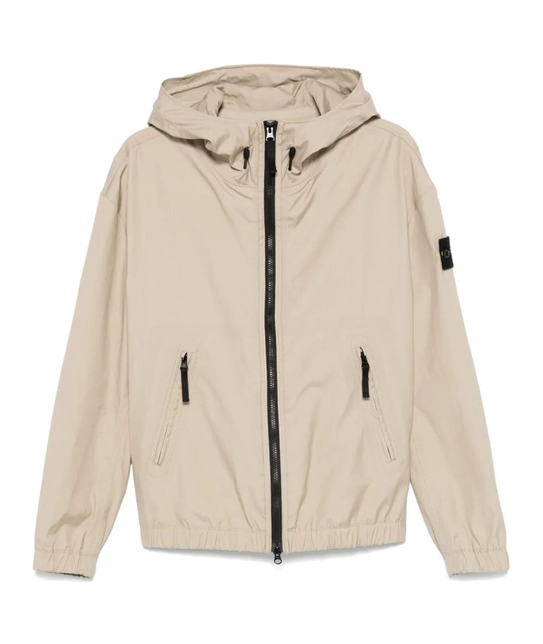 STONE ISLAND Бежевая хлопковая куртка, фото 1