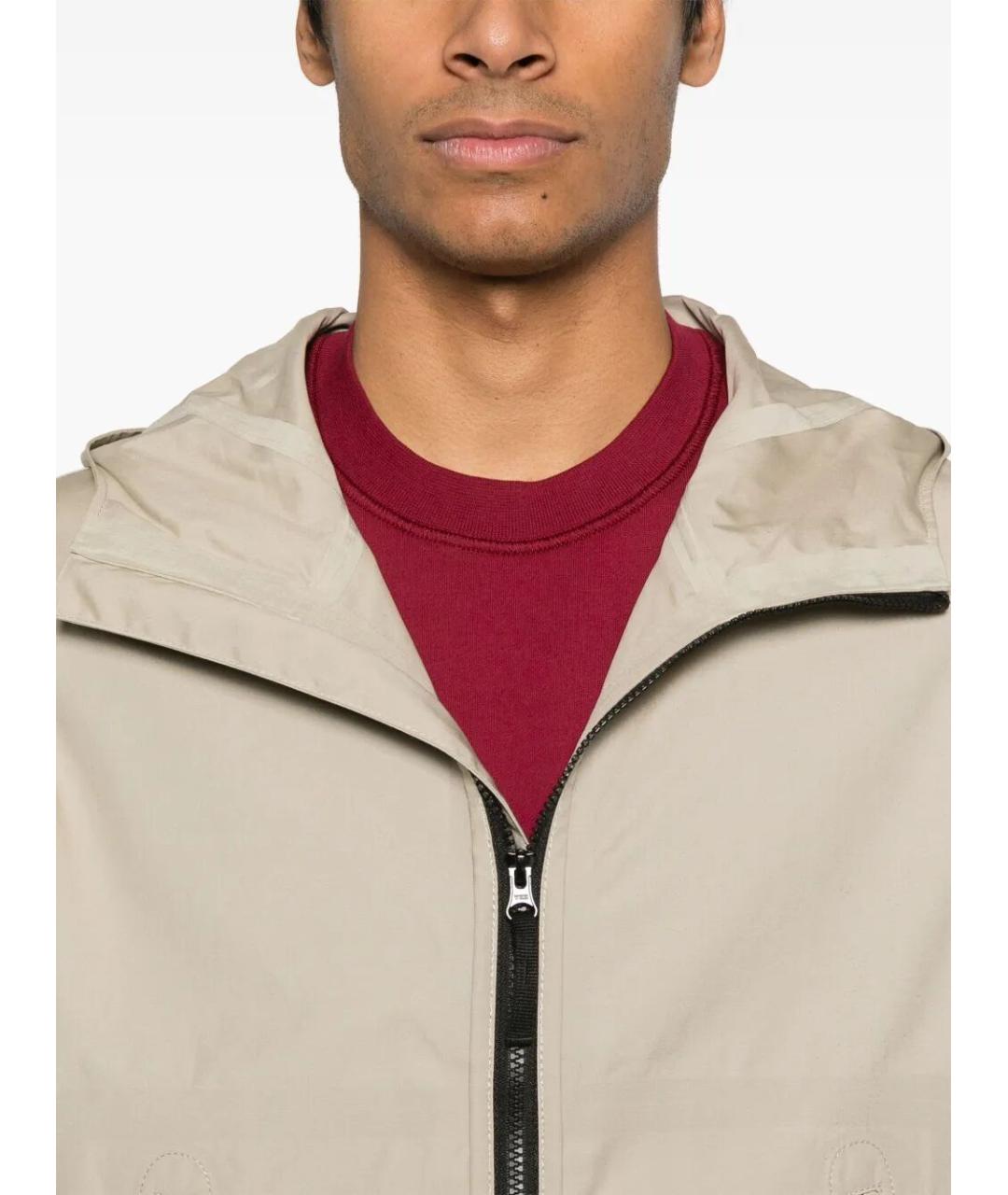 STONE ISLAND Бежевая хлопковая куртка, фото 4