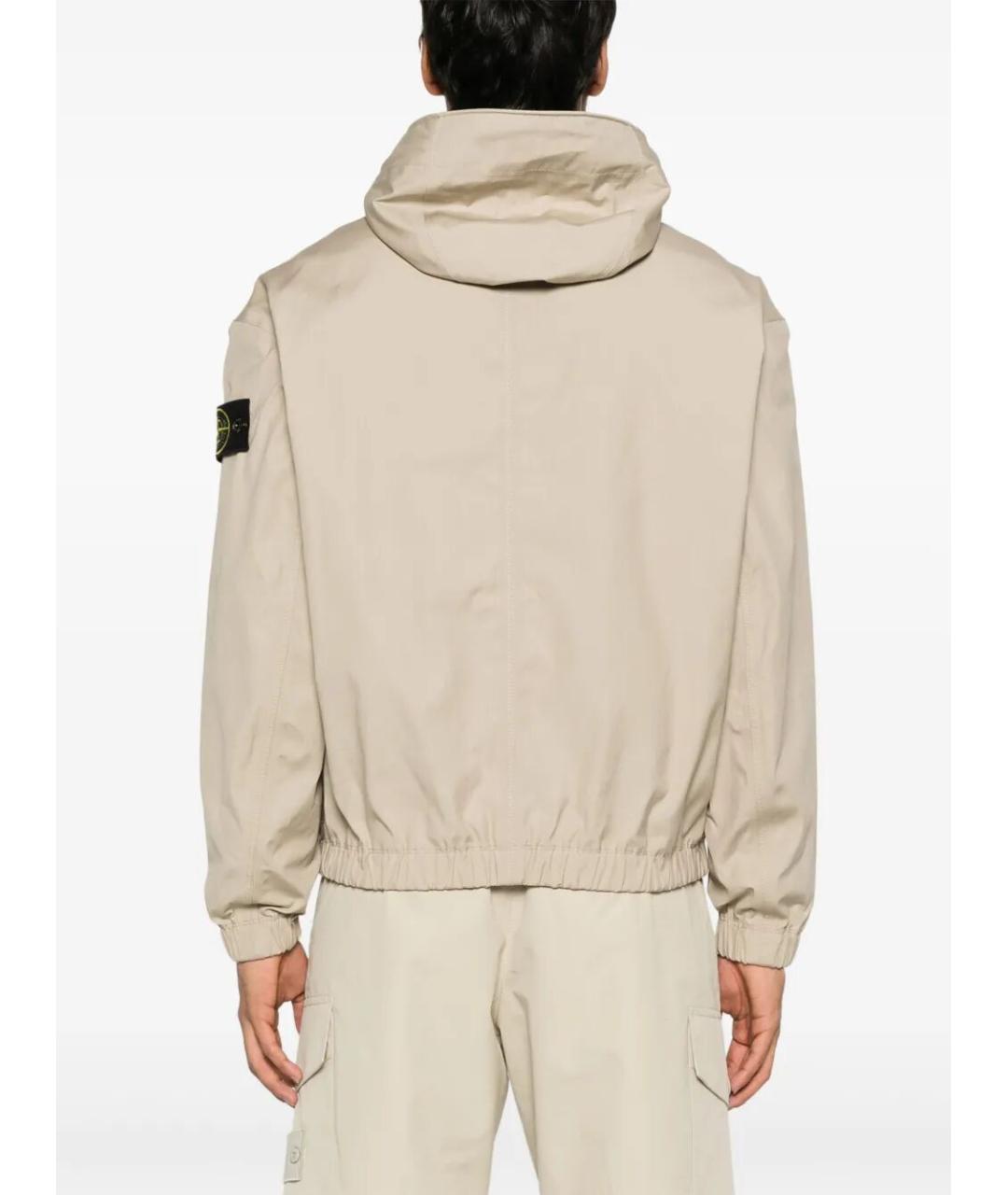 STONE ISLAND Бежевая хлопковая куртка, фото 5