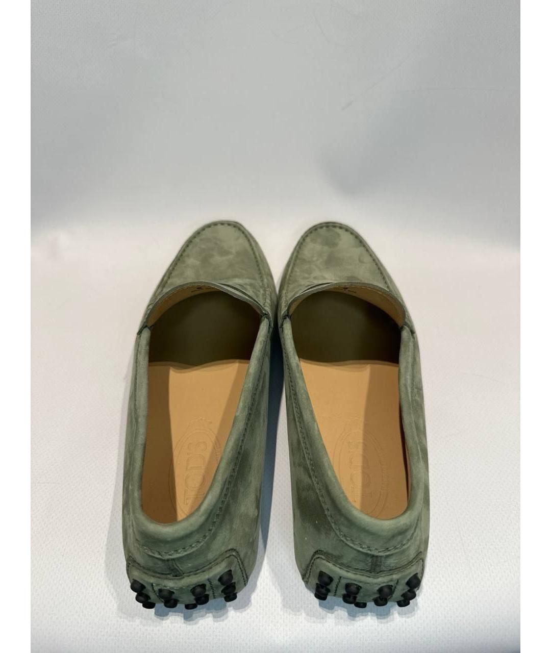 TOD'S Зеленые замшевые туфли, фото 3