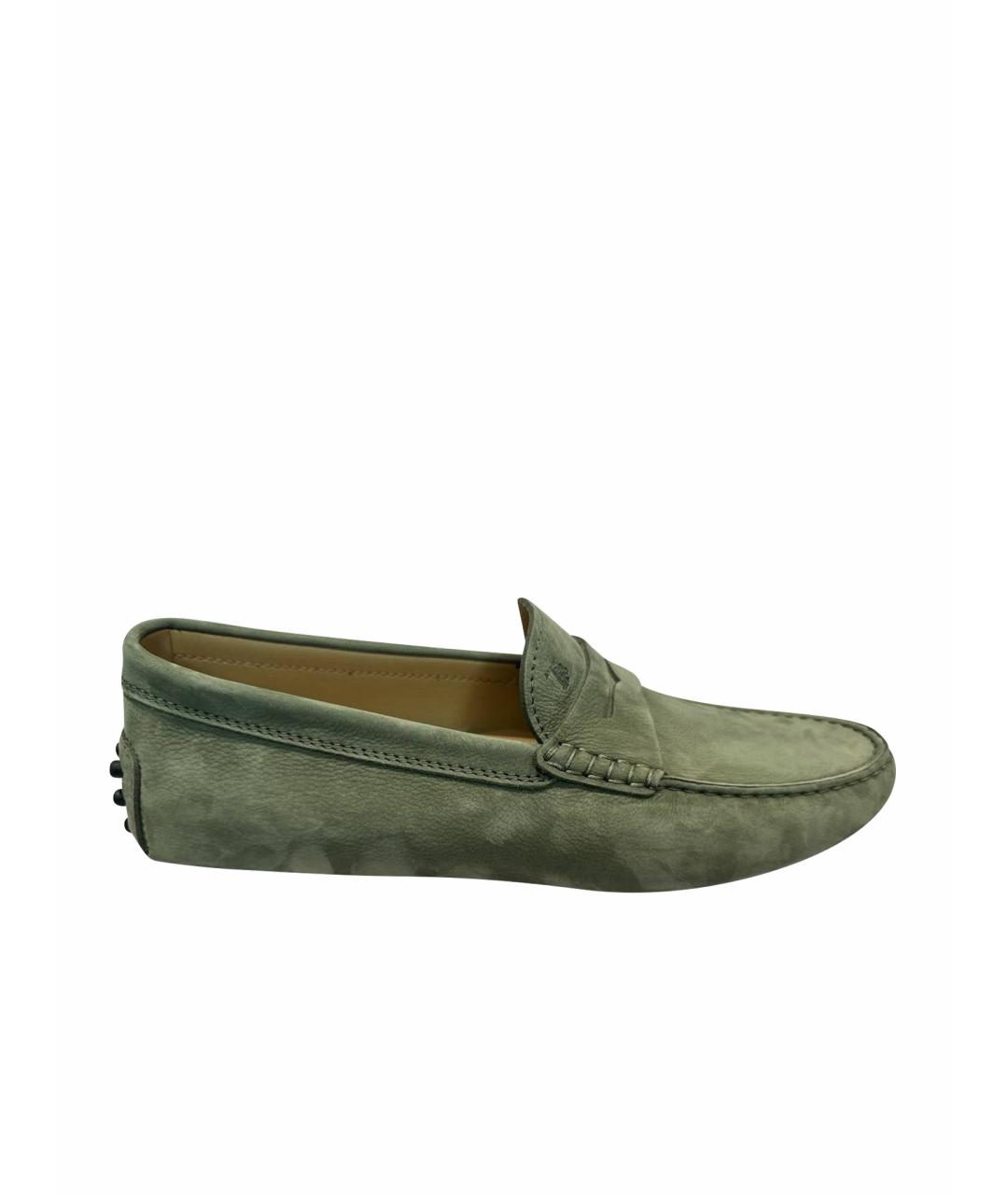 TOD'S Зеленые замшевые туфли, фото 1