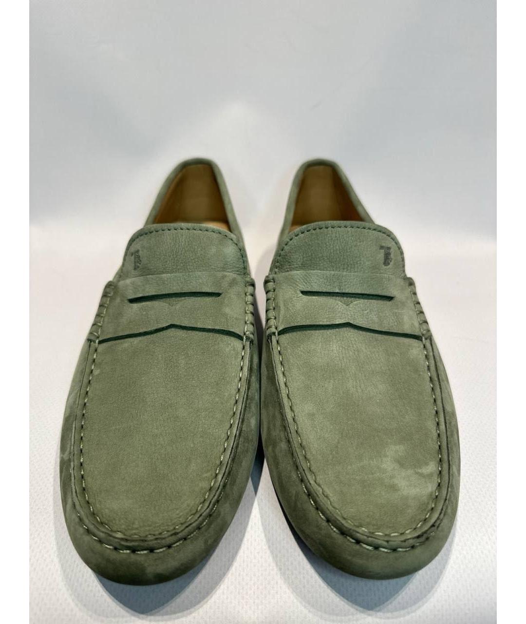 TOD'S Зеленые замшевые туфли, фото 2