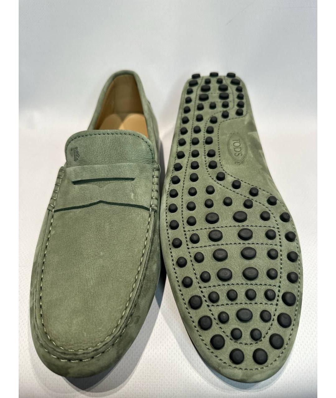 TOD'S Зеленые замшевые туфли, фото 6