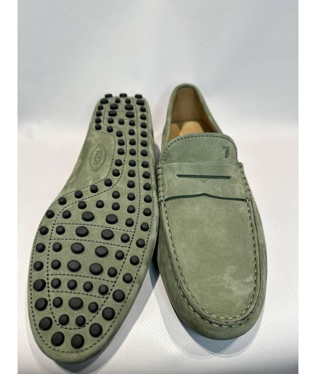 TOD'S Зеленые замшевые туфли, фото 5