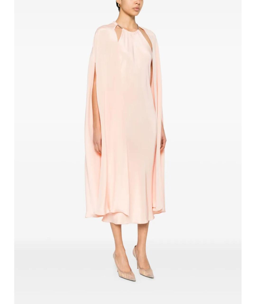 MAX MARA Розовое шелковое вечернее платье, фото 5