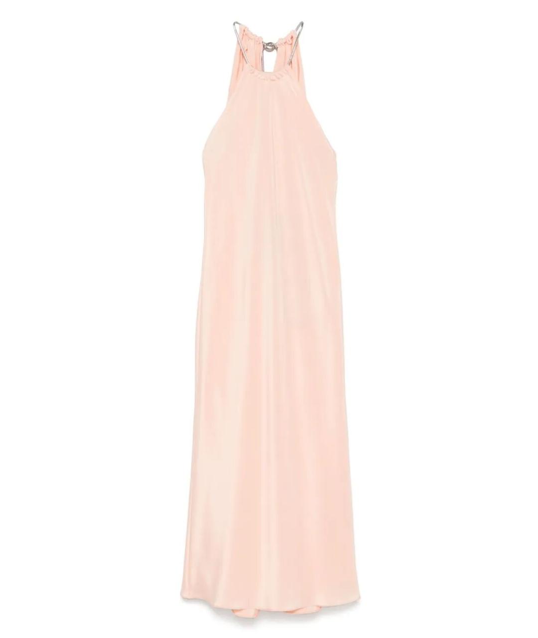 MAX MARA Розовое шелковое вечернее платье, фото 1