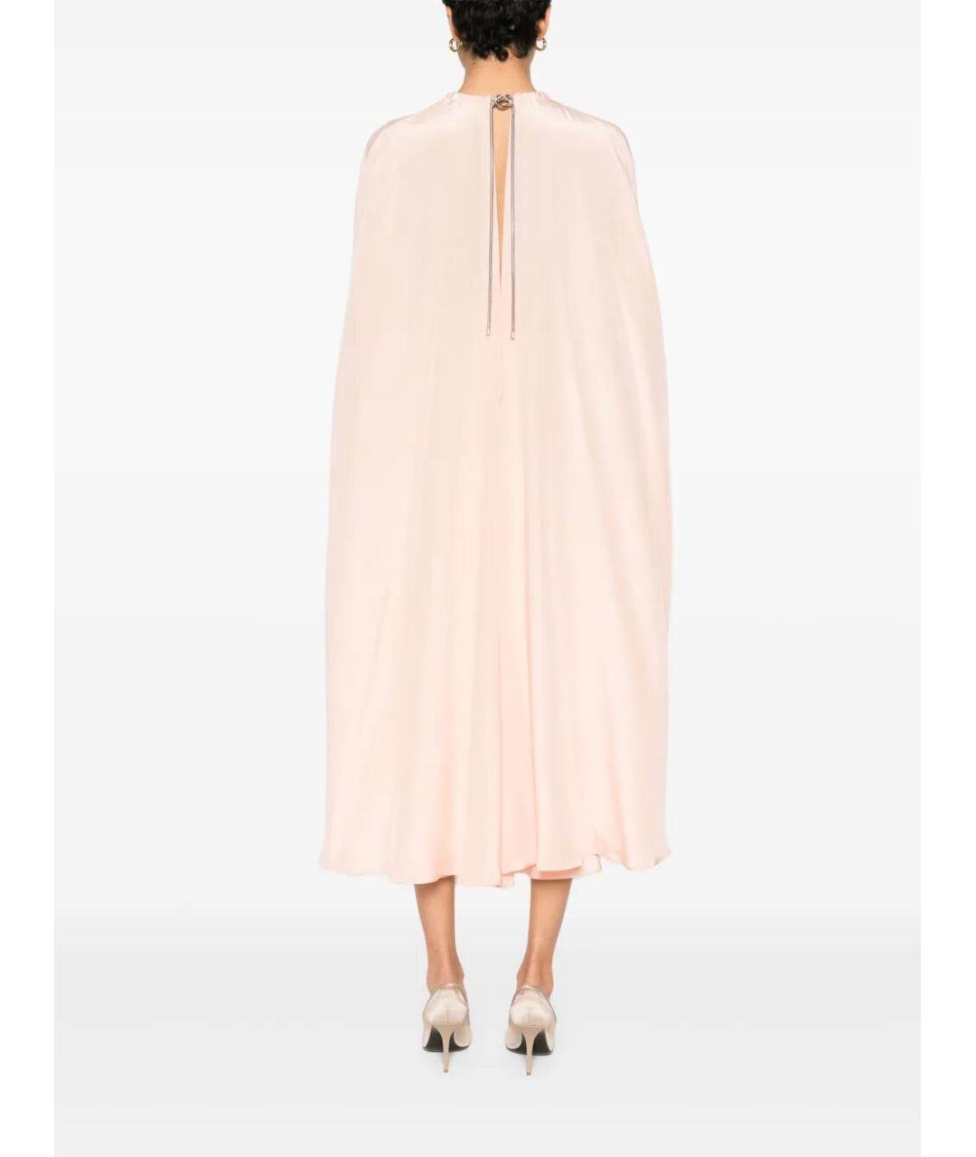 MAX MARA Розовое шелковое вечернее платье, фото 3