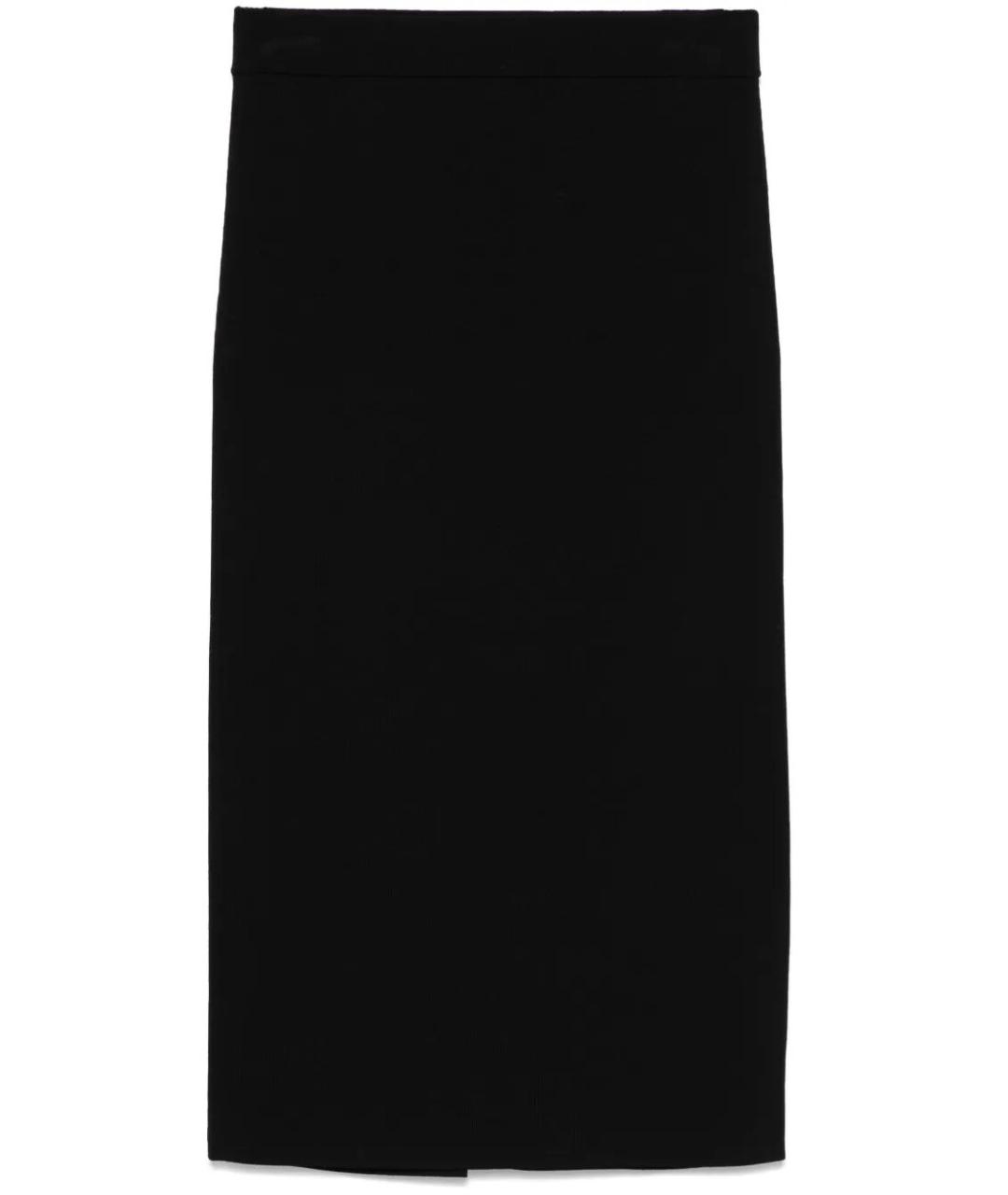 MAX MARA Черная вискозная юбка миди, фото 1